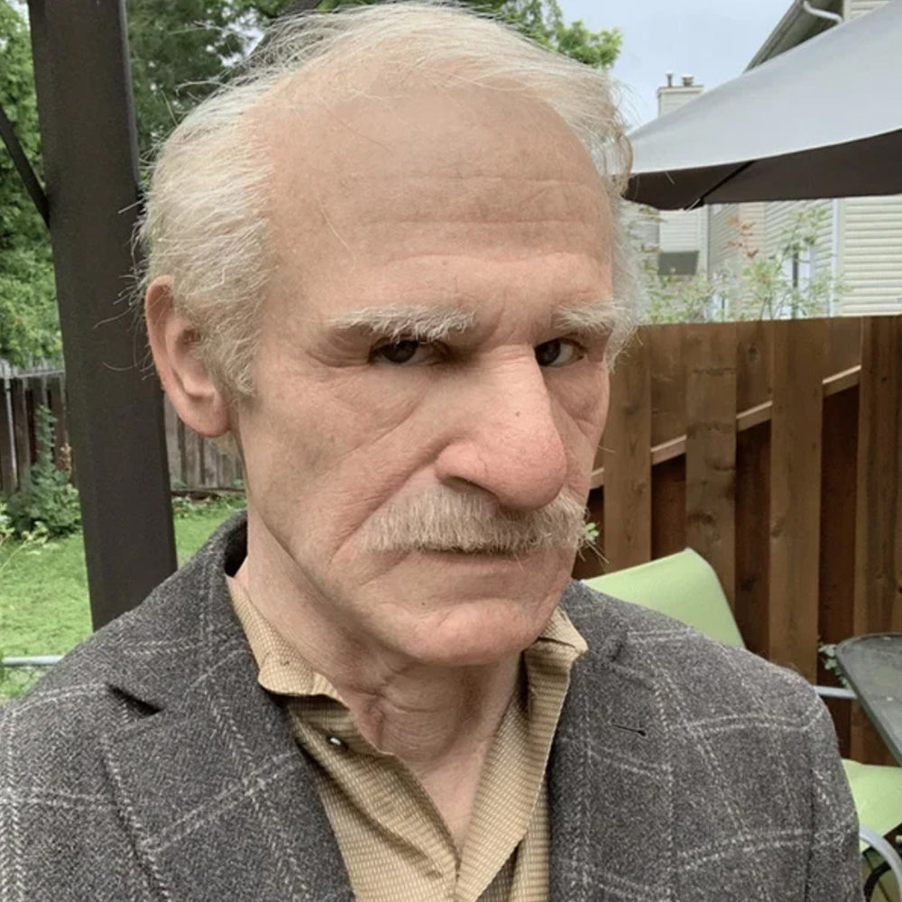 Men's Elderly Character Mask – Full Face Halloween Party