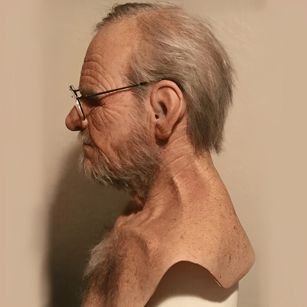 Men's Elderly Character Mask – Full Face Halloween Party