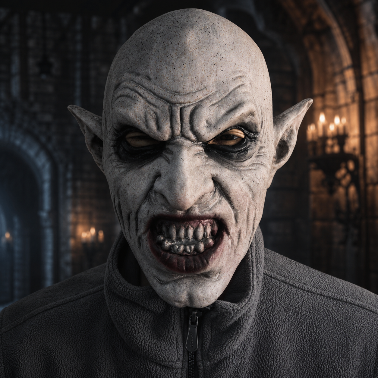 Men's Monster Mask – Pointed Ears Full Face Halloween Party