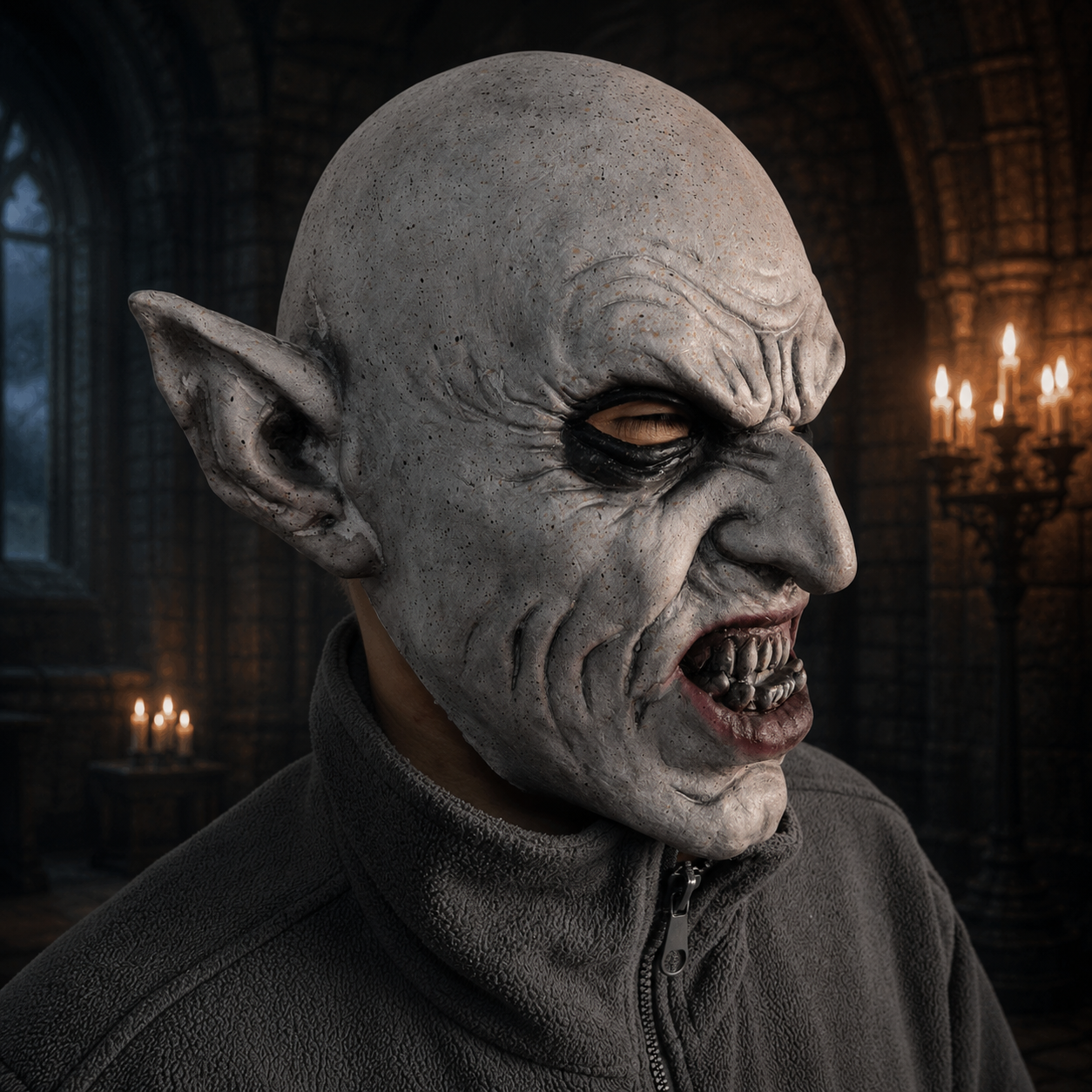 Men's Monster Mask – Pointed Ears Full Face Halloween Party