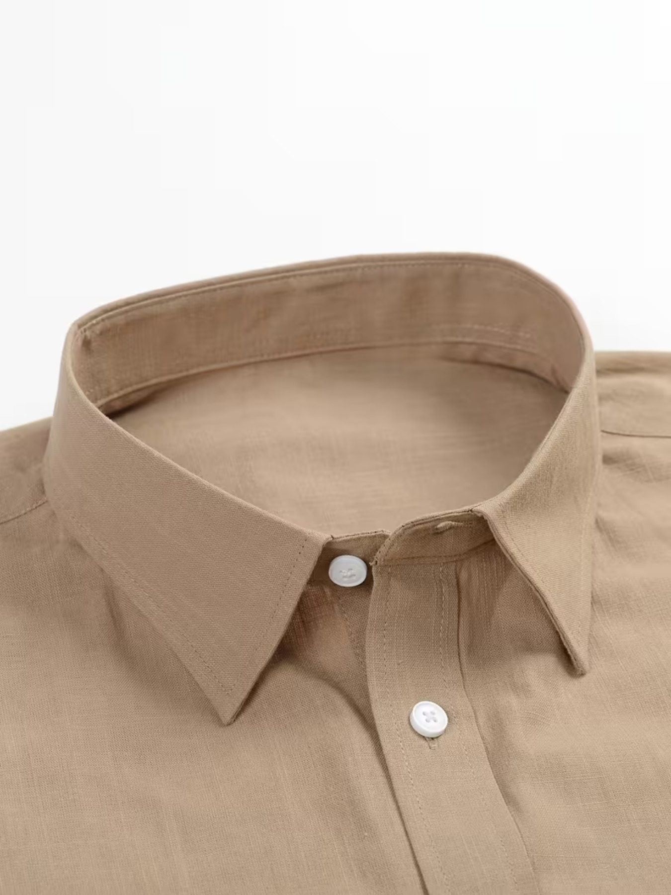 Men's Textured Collared Button-Down Shirt – Chest Pocket Long Sleeves Seminars