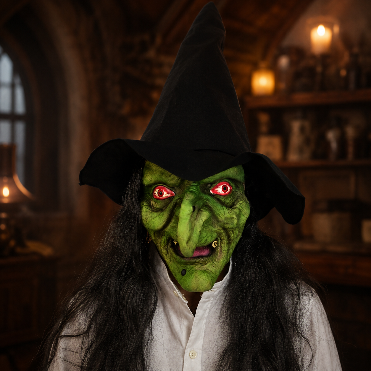 Women's Halloween Character Mask – Full Face Head Cover Costume Party Accessory