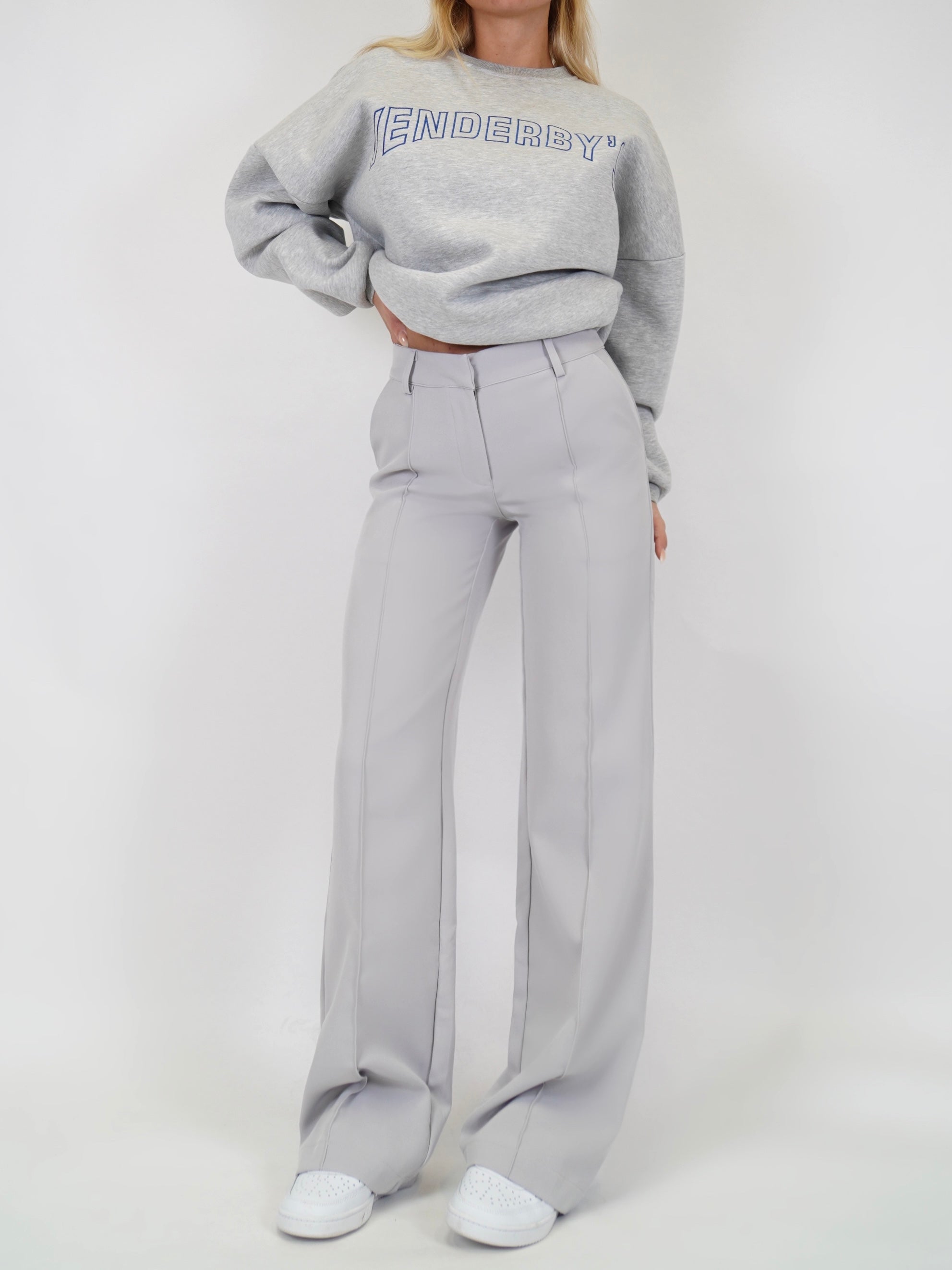 Women's High Waist Wide Leg Pants – Front Seam Side Pockets Workplace Meetings