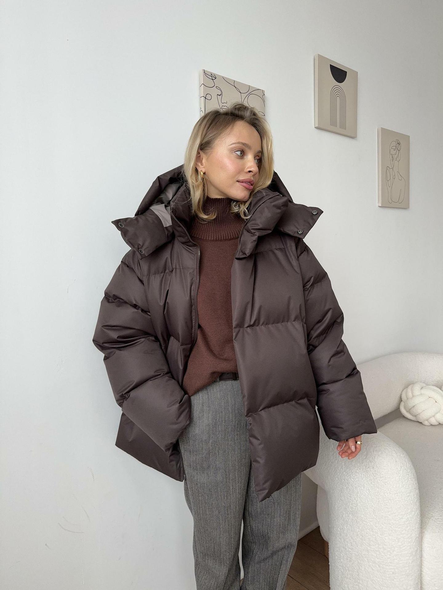 Women's Hooded Quilted Puffer Jacket – Zip Front Snap Placket Winter Wear