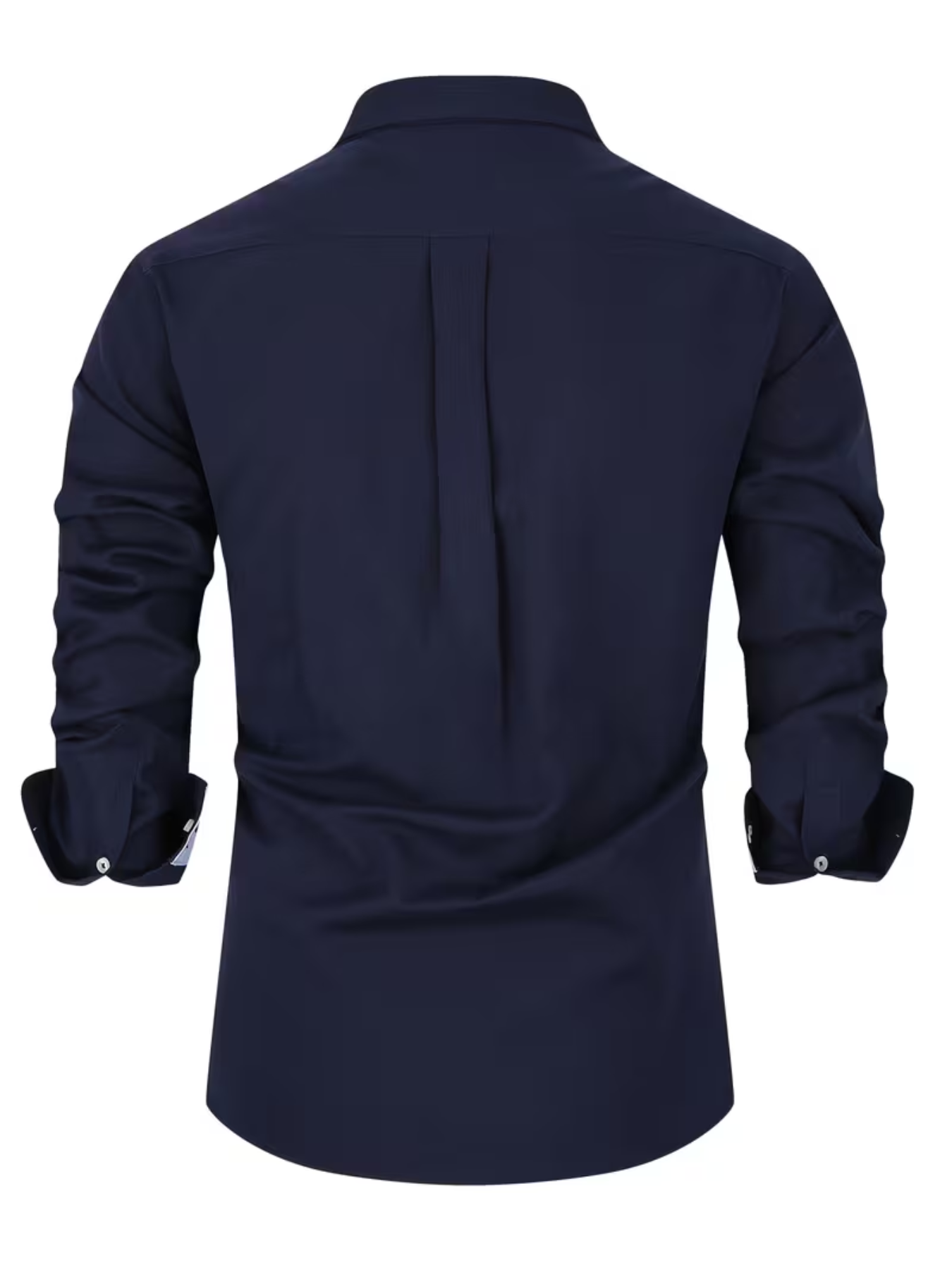 Men's Business Point Collar Button-Down Shirt – Long Sleeves Cuff Detail Workdays