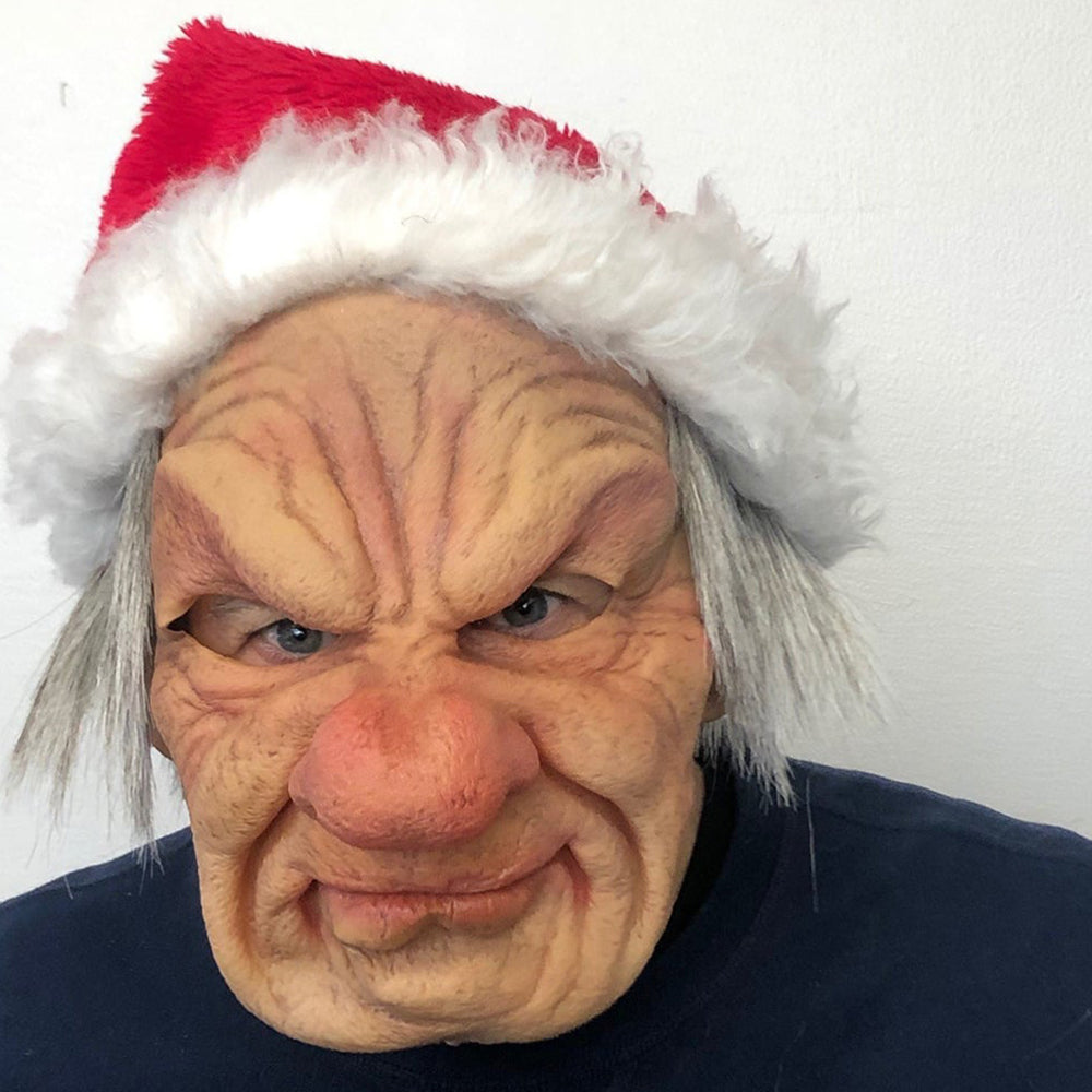 Men's Elderly Character Mask – Full Face Halloween Party