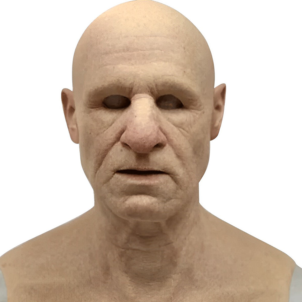 Men's Elderly Character Mask – Full Face Halloween Party