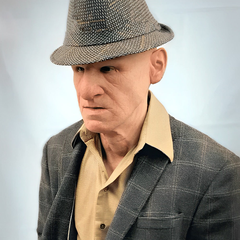 Men's Elderly Character Mask – Full Face Halloween Party