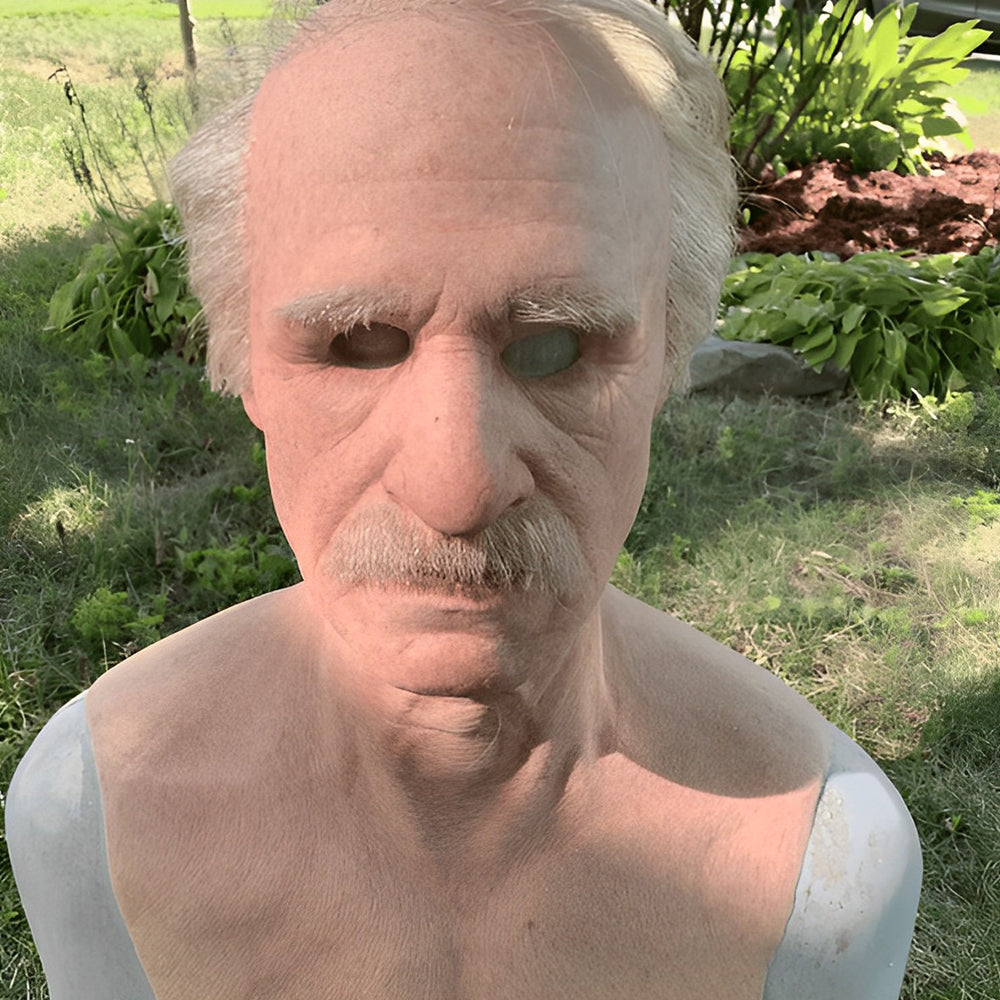 Men's Elderly Character Mask – Full Face Halloween Party
