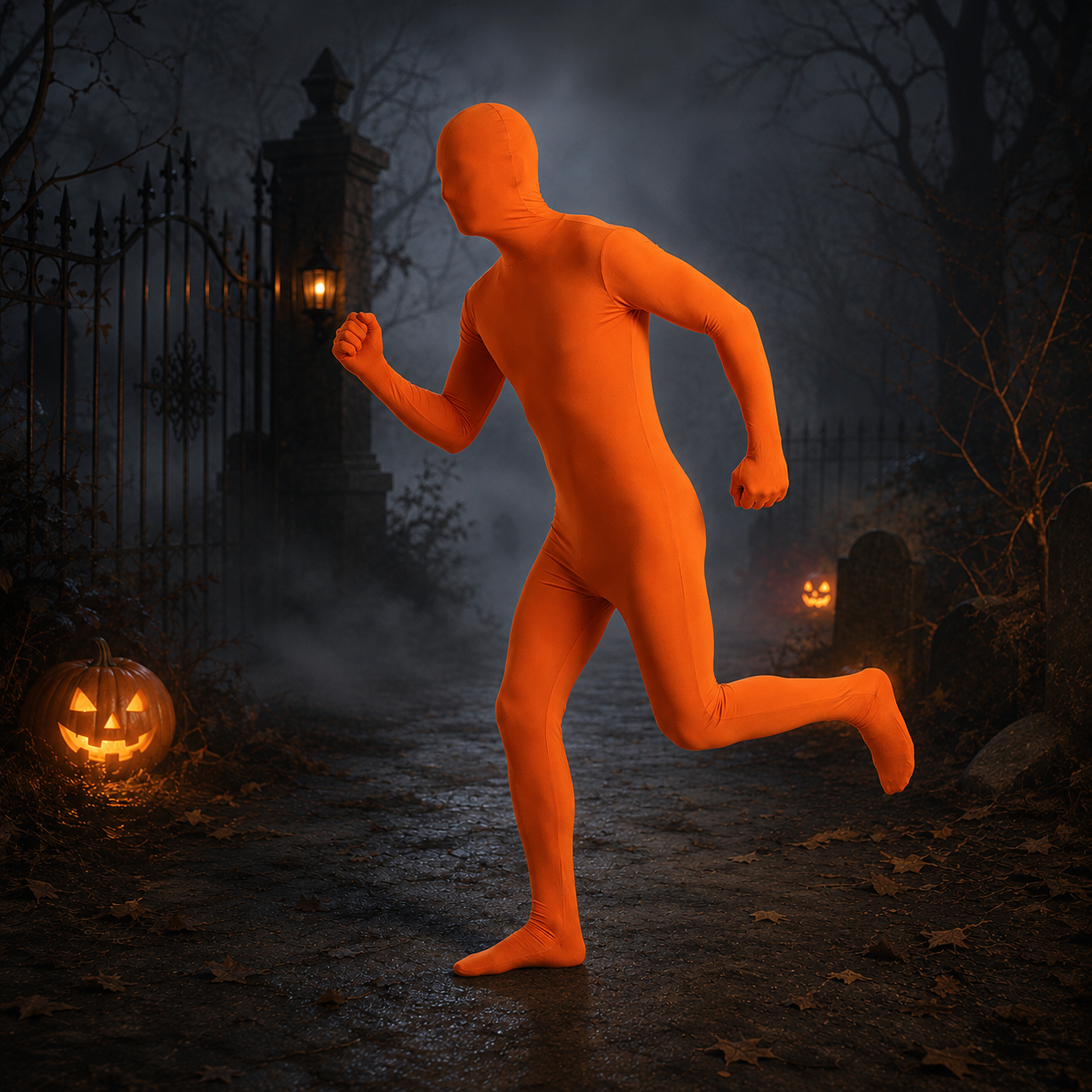Men's Invisibility Full Body Costume – Head Cover Long Sleeve Halloween Party