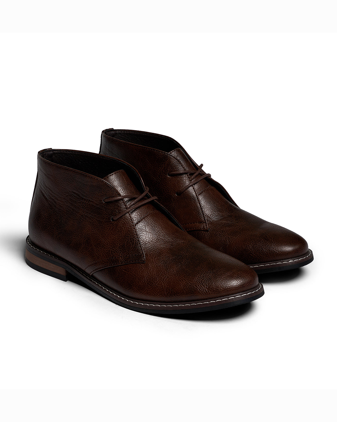 Men's Lace-Up Mid-Cut Chukka Boots – Round Toe Low Heel City Events