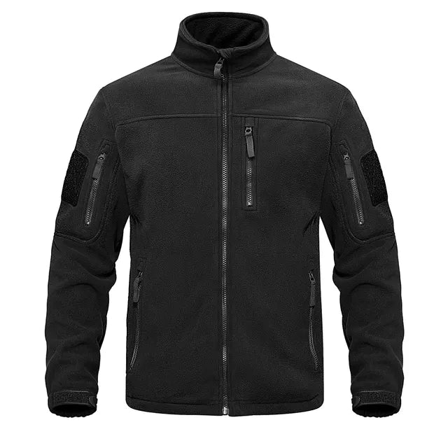 Men's Utility Fleece Jacket – Full Zip Zipper Pockets Hiking Trips