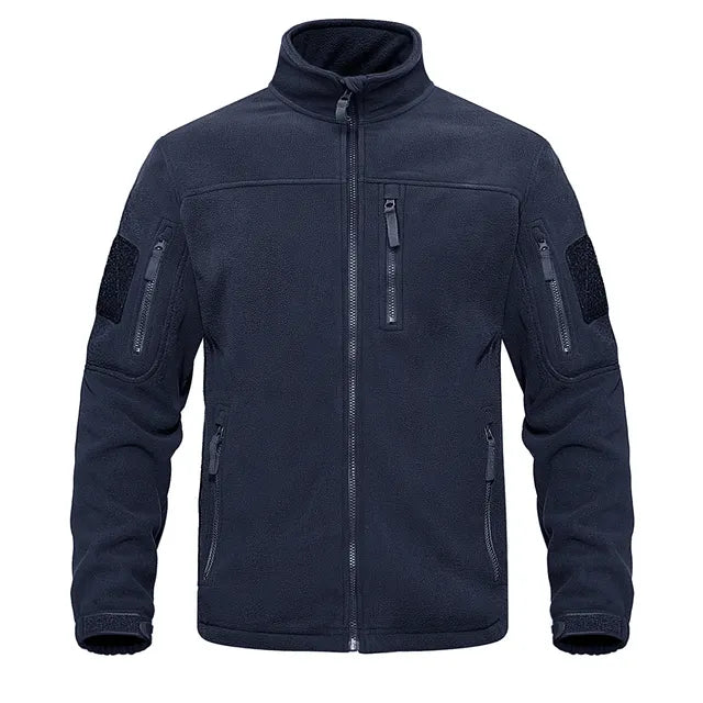 Men's Utility Fleece Jacket – Full Zip Zipper Pockets Hiking Trips