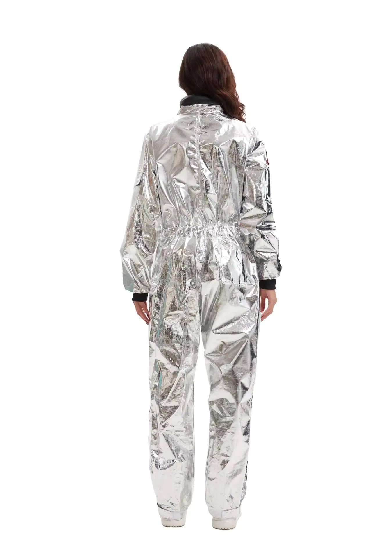 Women's Astronaut Jumpsuit Costume – Zip Front Long Sleeve Halloween Party