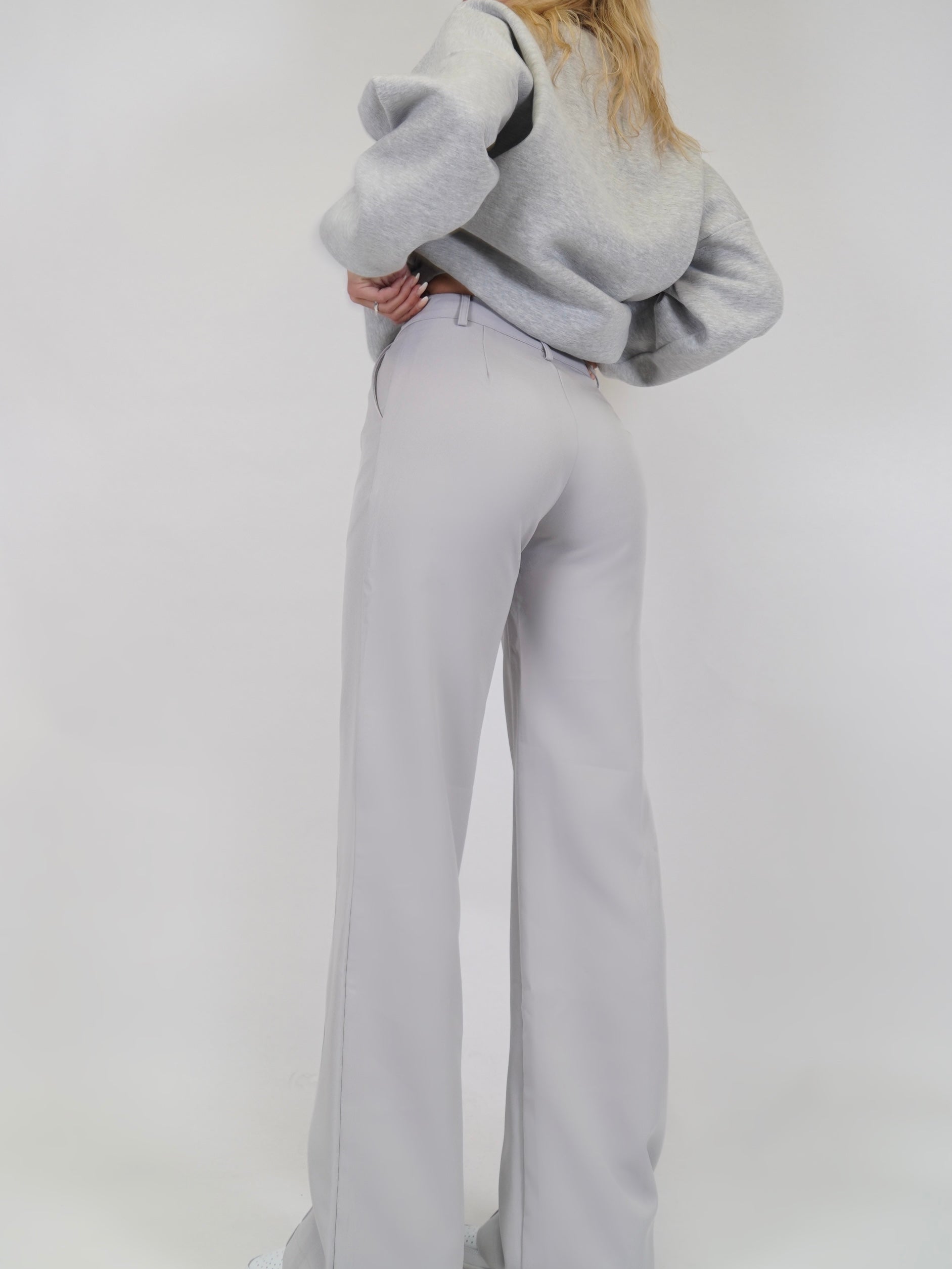 Women's High Waist Wide Leg Pants – Front Seam Side Pockets Workplace Meetings