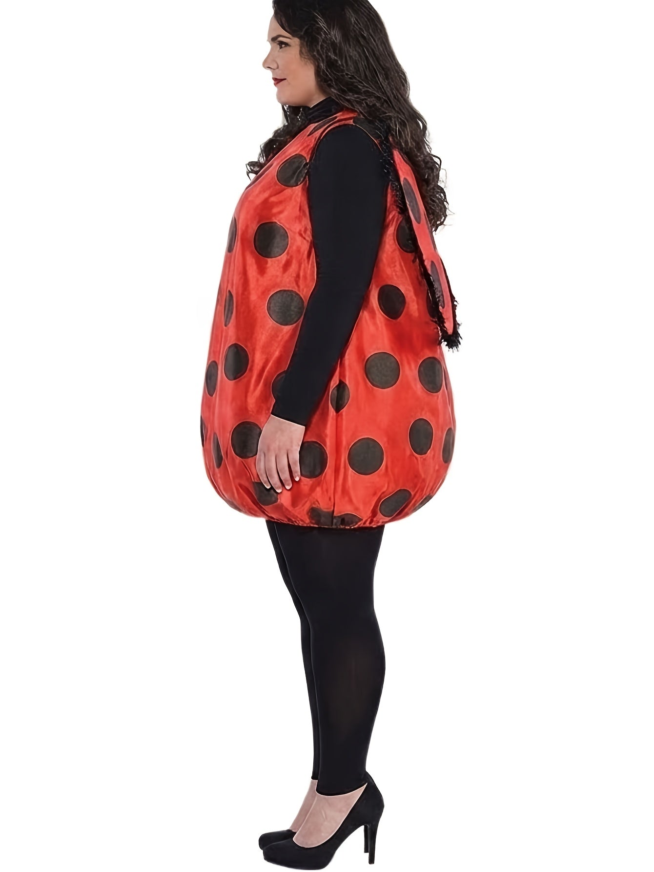 Women's Ladybug Polka Dot Costume – Wing Cape Antenna Halloween Party