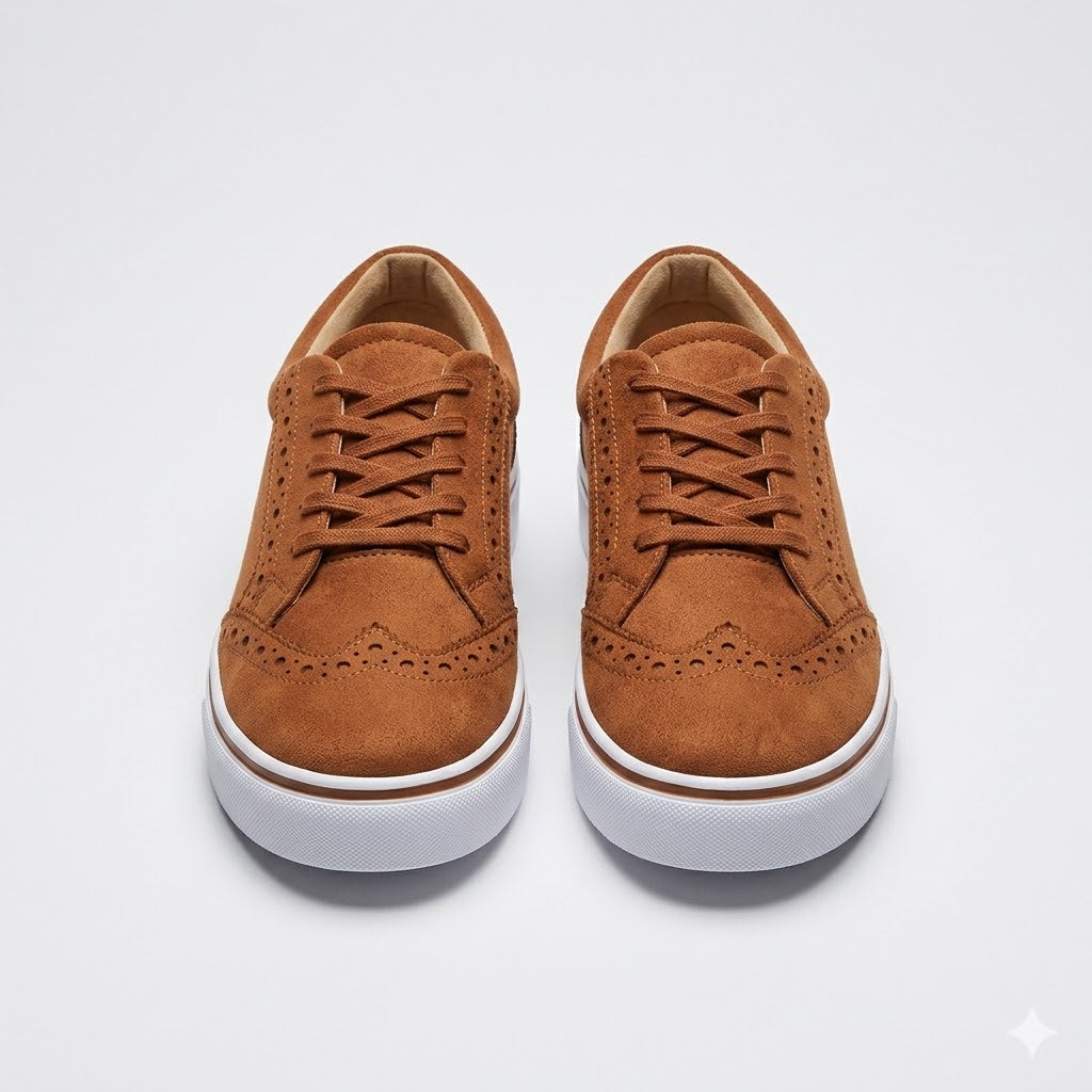 Women's Low-Top Perforated Sneakers – Lace Up Platform Sole Bookstore Visits