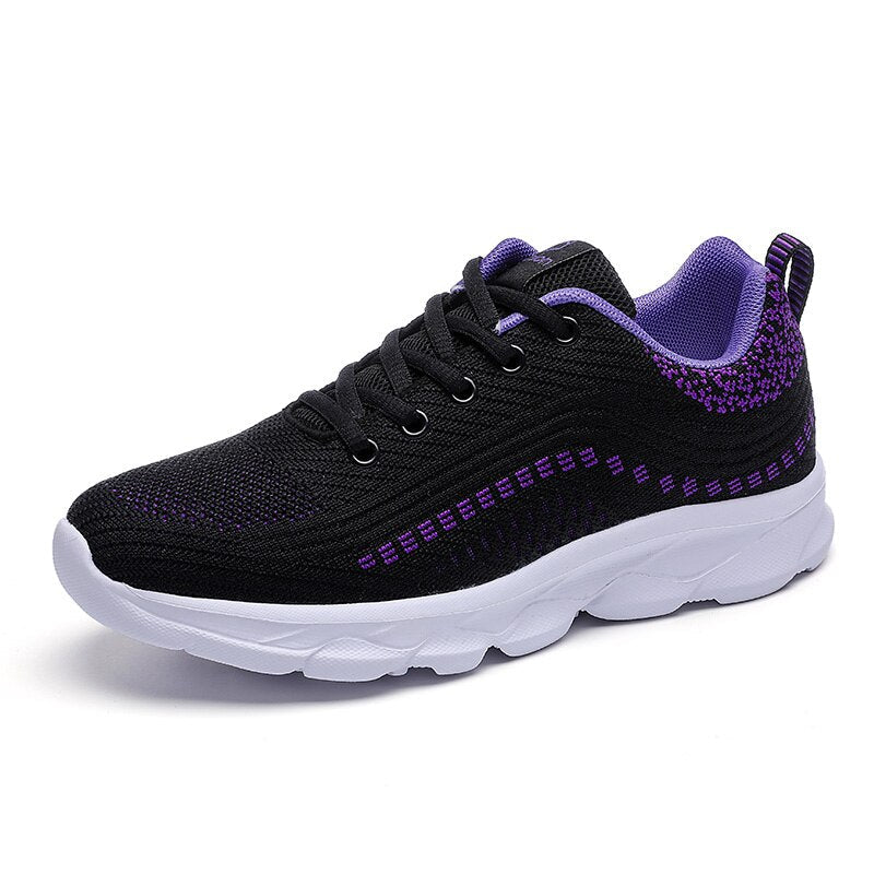 Women's Low-Top Textured Sneakers – Lace Up Thick Sole Daily Walks