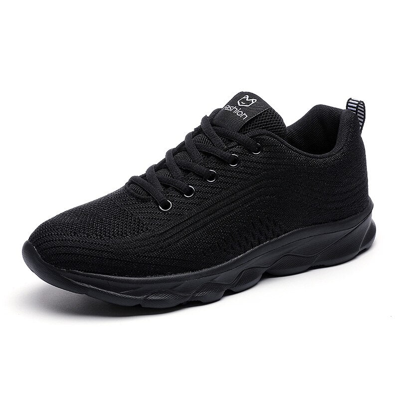 Women's Low-Top Textured Sneakers – Lace Up Thick Sole Daily Walks