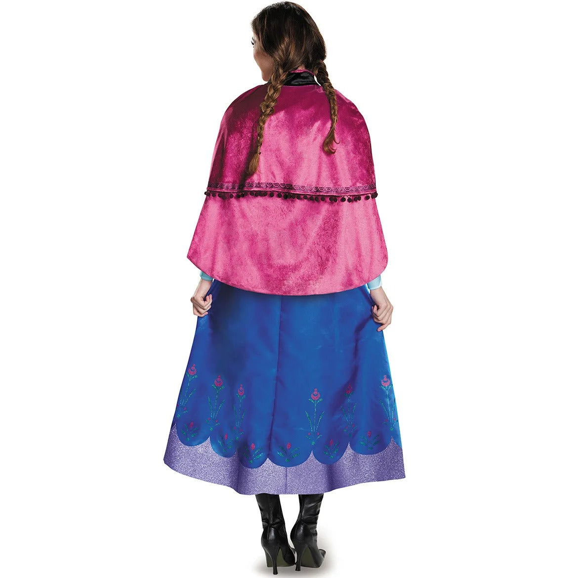 Women's Nordic Princess Costume – Shawl Long Sleeve Floral Hem Halloween Party